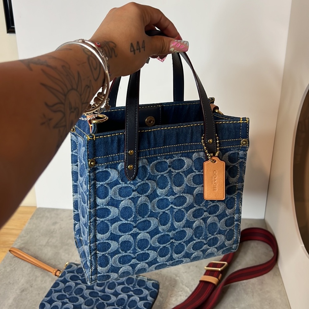 Coach Mini Denim Tote - Gem